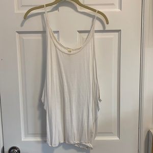 Free People, drapey white tank top